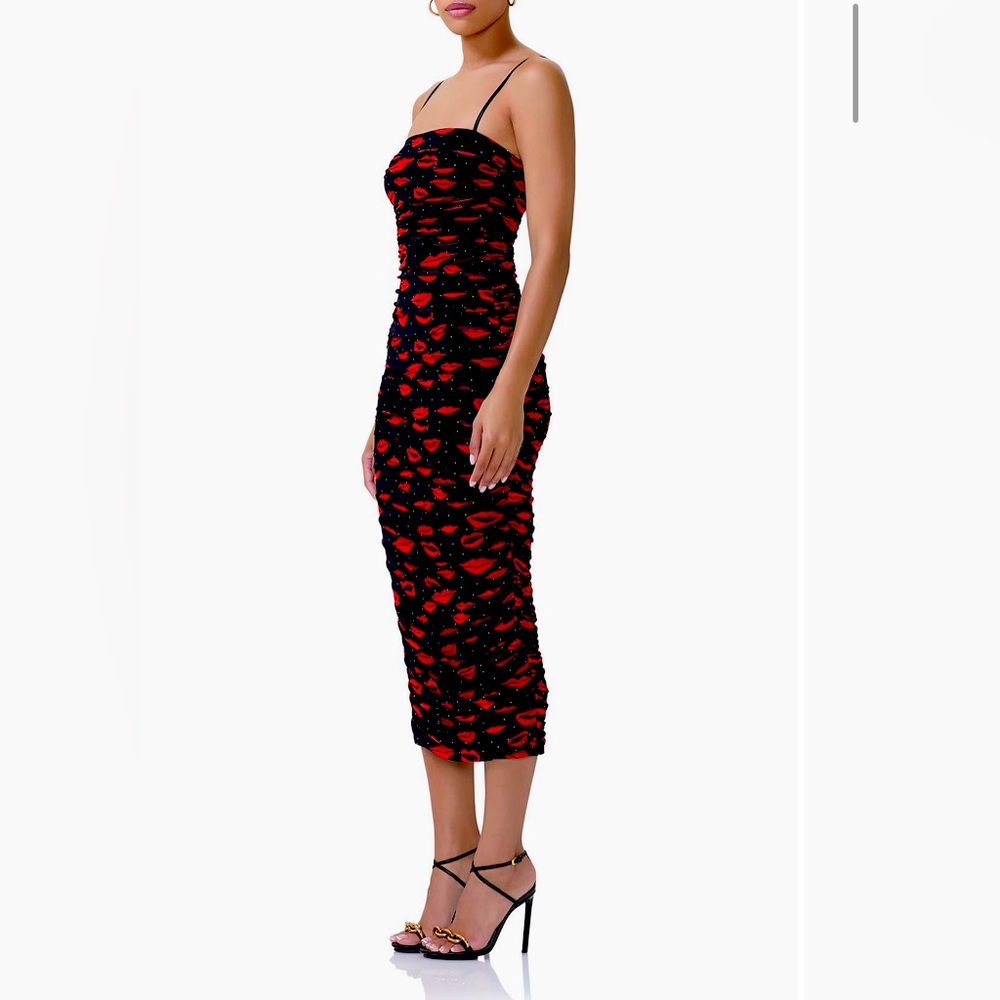 AFRM
Hazel Ruched Mesh
Midi Dress - Picture 3 of 4